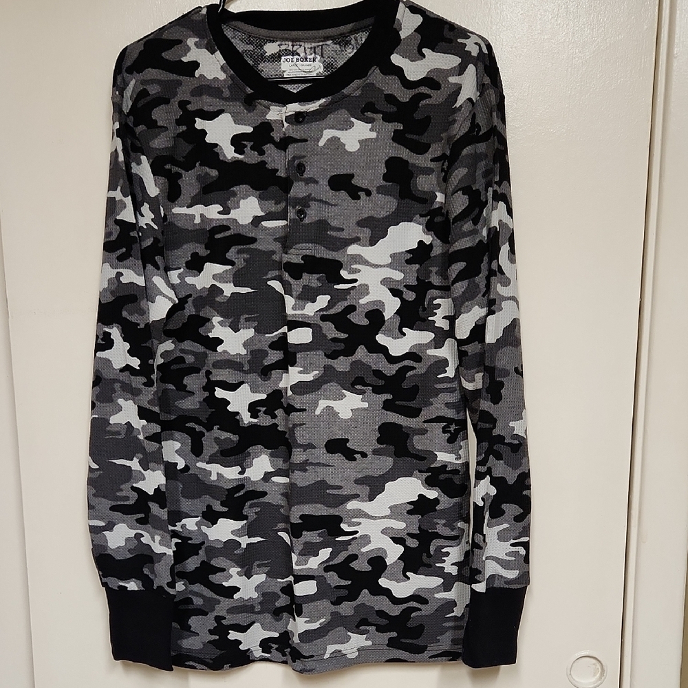 NWOT Joe Boxer Camo Waffle Shirt